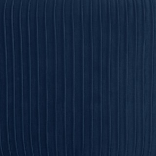 2 Tabourets design velours Contempo Solaro - Diam. 35 x H. 41 cm - Bleu foncé