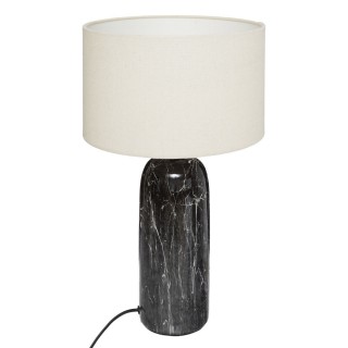 Lampe à poser design Mapu - H. 48 cm - Noir et blanc