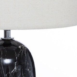 Lampe à poser design Mapu - H. 48 cm - Noir et blanc
