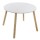 Table enfant design bois Douceur - Diam. 60 cm - Blanc à motif