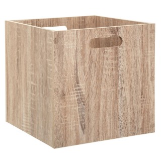 Boîte de rangement design bois Mix n' modul - L. 30 x l. 30 cm - Couleur chêne naturel