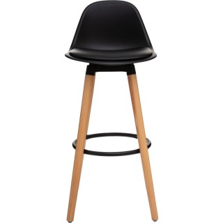 4 Tabourets de bar scandi Maxon - H. 92 cm - Noir