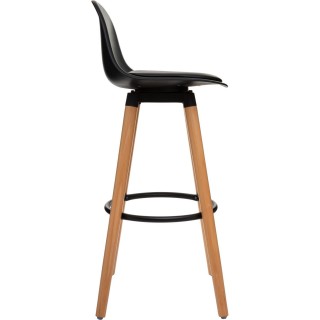 4 Tabourets de bar scandi Maxon - H. 92 cm - Noir