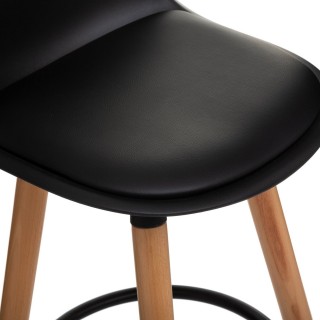 4 Tabourets de bar scandi Maxon - H. 92 cm - Noir