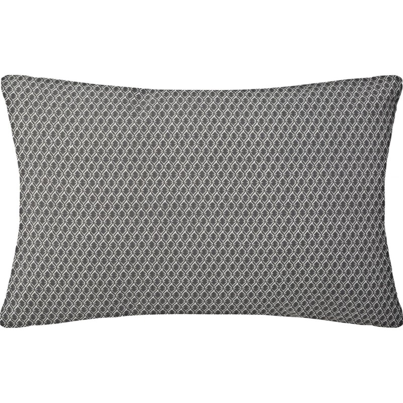 Coussin rectangulaire en coton à motif Otto - 30 x 50 - Gris