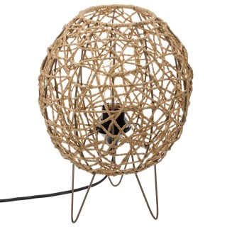 Lampe à poser boule Raahe - Beige - H. 33,5 cm