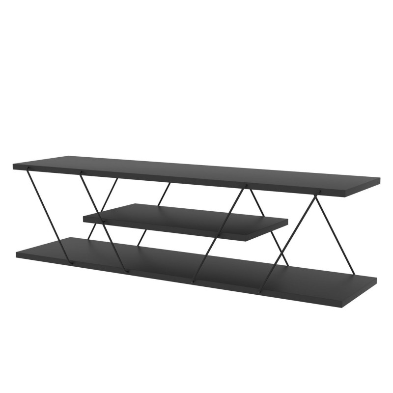 Meuble TV industriel en métal et bois gris anthracite - CANAZ Meuble TV industriel en métal et bois gris anthracite - CANAZ