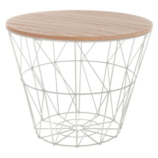Table à café filaire Kumi - Diam. 38 cm - Gris