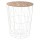 Table à café filaire Kumi - Diam. 47 cm - Blanc