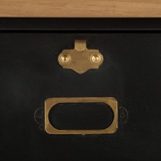 Commode 6 tiroirs  avec clapet Ivan - H. 82 cm - Noir
