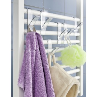 Lot 2x 2 Crochets pour radiateurs sèche-serviettes - Transparent