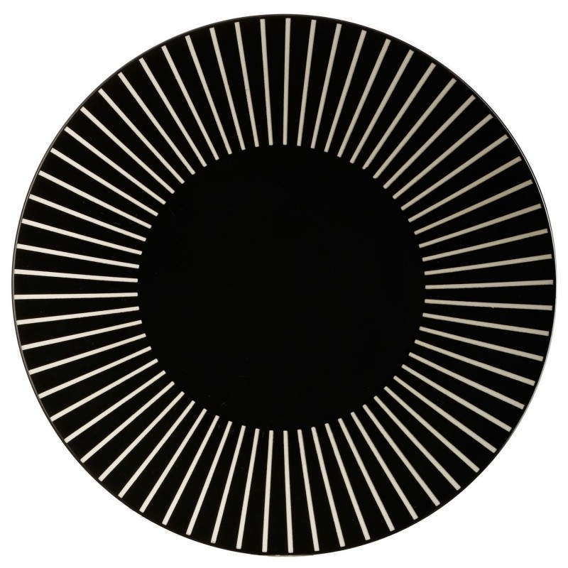 Lot 2x Assiette plate Sun - Diam. 27 cm - Noir