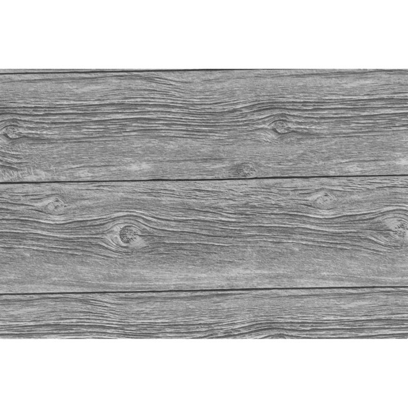 Lot 2x Adhésif décoratif Grey Wood - 200 x 45 cm - Gris