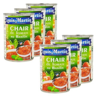 Lot 6x Chair de tomate au basilic  - Louis Martin - boîte 400g