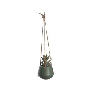 Cache-pot design suspendu small Skittlie - H. 66 cm - Vert kaki