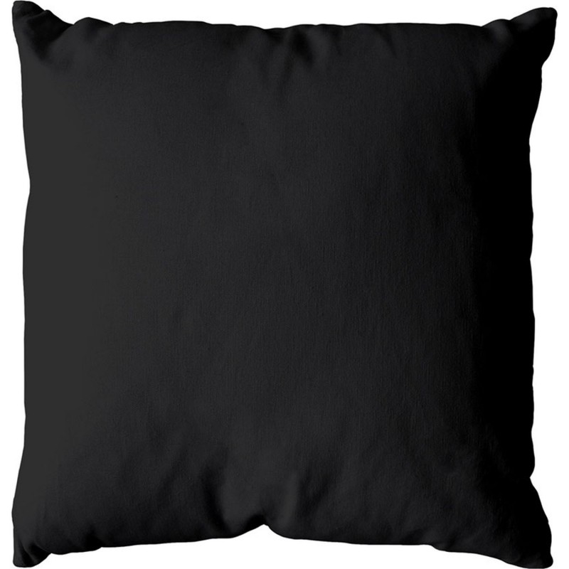 Coussin uni effet Bachette déhoussable - 60 x 60 cm - Noir