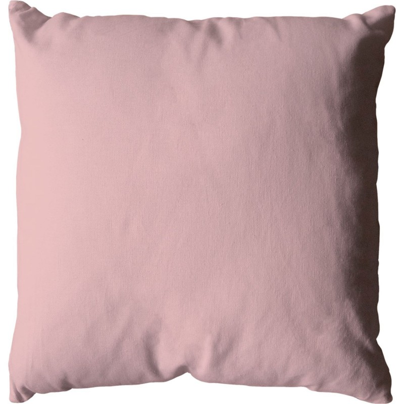 Coussin uni effet Bachette déhoussable - 60 x 60 cm - Rose