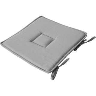 Galette de chaise uni effet Bachette - 40 x 40 cm - Gris