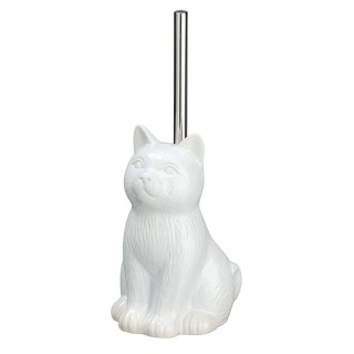 Brosse WC Cat en céramique - Blanc