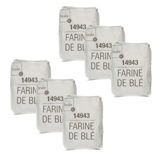 Lot 6x Farine de blé T55 - Brake - paquet 1kg