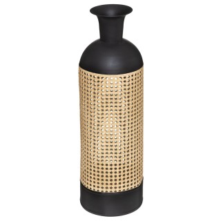 Vase en cannage Arbela - Hauteur 60,50 cm - Noir