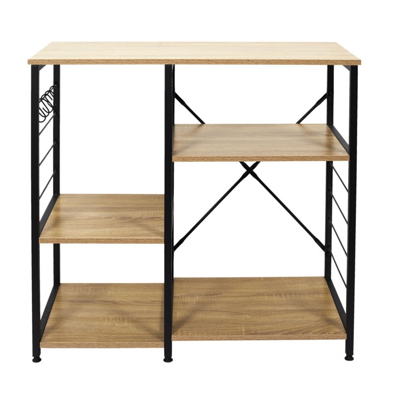 Meuble de rangement d'appoint Stan - Métal et bois - Hauteur 82 cm Meuble de rangement d'appoint Stan - Métal et bois - Hauteur 82 cm