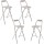 Lot de 4 Chaises de bar pliante Louna - H. 97,5 cm - Taupe
