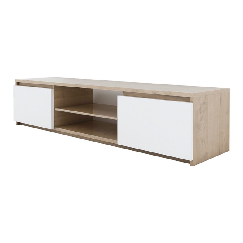 Meuble TV - Jack - Chêne et Blanc - 120 x 36 x 40 cm Meuble TV - Jack - Chêne et Blanc - 120 x 36 x 40 cm
