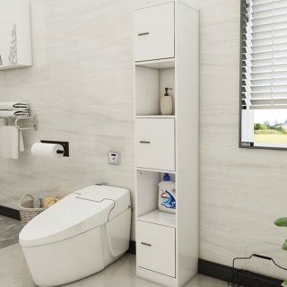 Colonne de salle de bain - Anne - Blanc - 180 x 33 x 30 cm
