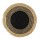Tapis rond en Jute et coton - Imprimé Noir - Diamètre 90 cm