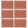 Lot de 6 Sets de table Maha en coton - Longueur 45 cm x Largeur 30 cm - Rouge Terracotta