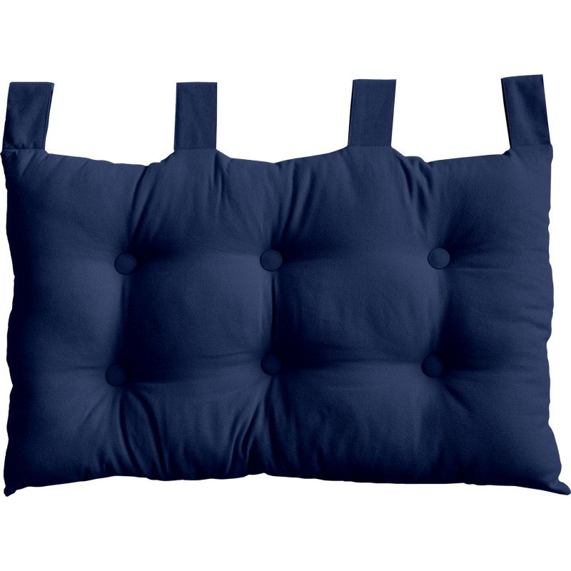 Tête de lit coussin Panama à suspendre - 70 x 45 cm - Bleu Marine