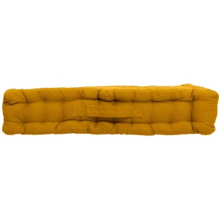 Coussin de sol Panama avec poignée - 50 cm x 50 cm - Jaune moutarde