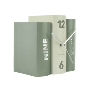 Horloge à poser trompe-l’œil Books - Vert