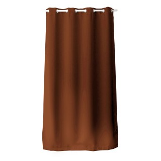 Rideau en toile unie Basic à 8 œillets - Longueur 240 cm x largeur 140 cm - Orange terre cuite