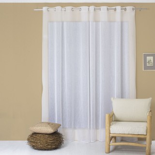 Voilage grande largeur Sablé - 300 x 240 cm - Blanc