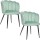 Lot de 2 fauteuils en velours Isora - Vert céladon