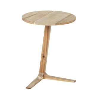 Table d'appoint ronde Acina en bois d'Acacia
