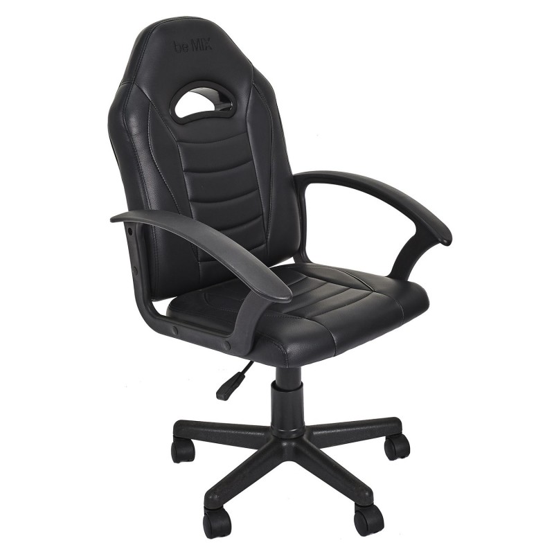 Chaise de bureau Racer à roulettes - Noir