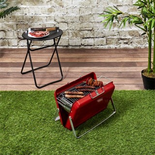 Barbecue au charbon de bois portable - Rouge
