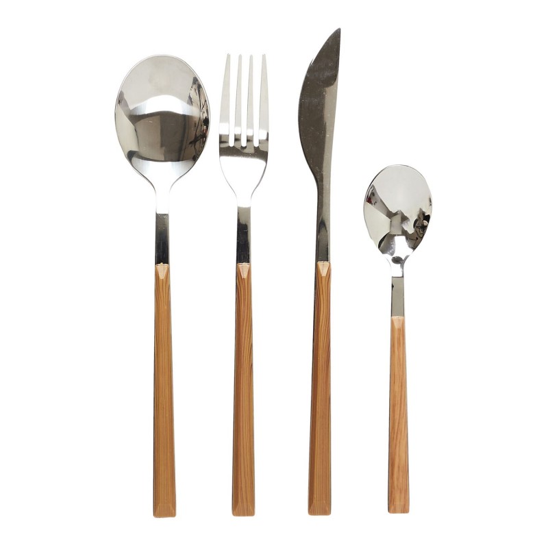 Ménagère 16 pièces effet Bois - Marron Ménagère 16 pièces effet Bois - Marron