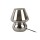 Lampe à poser vintage en verre - Hauteur 18 cm - Gris chromé
