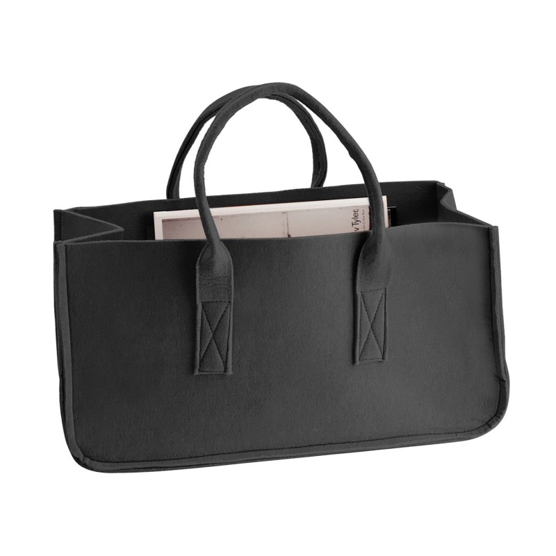 Range magazine Mellow avec 2 anses - Noir Range magazine Mellow avec 2 anses - Noir
