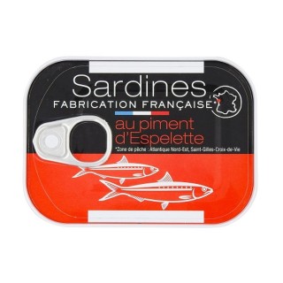 Lot 5x Sardines au piment d'Espelette - Conserve 115g