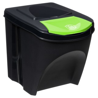 Lot de 3 Poubelles empilables pour le tri sélectif