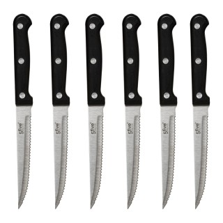 Bloc 11 couteaux et accessoires en bois de Pin - beige et noir