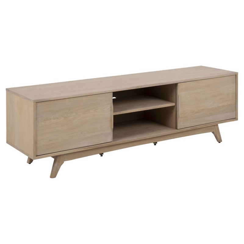 Meuble TV Martie en MDF avec 2 portes coulissantes - Beige Meuble TV Martie en MDF avec 2 portes coulissantes - Beige