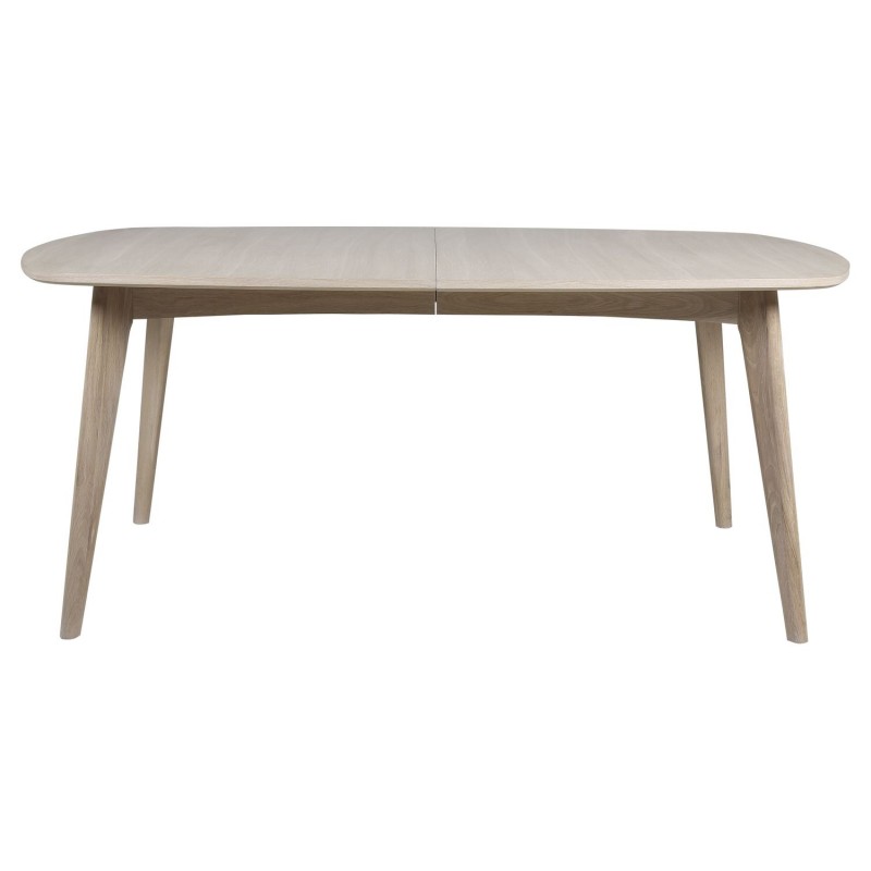 Table à manger Martie extensible 6 à 8 places en MDF - Beige