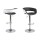 Lot de 2 Tabourets de bar Gracie effet cuir - Noir et blanc