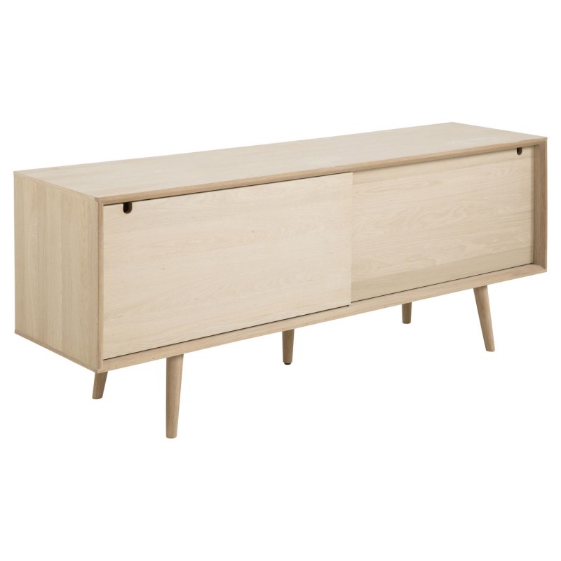 Buffet Diner 5 tiroirs et 2 portes coulissantes en panneaux de particules - Beige Buffet Diner 5 tiroirs et 2 portes coulissantes en panneaux de particules - Beige